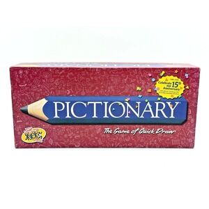 Pictionary 15th Anniversary Edition Board Game 2000 Complete w/ Challenge Die
